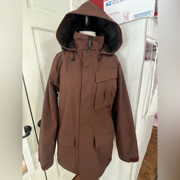 Men’s Volcom Mails Ins Jacket Near to New Condition no Flaws Brown Size Medium - Picture 3 of 14